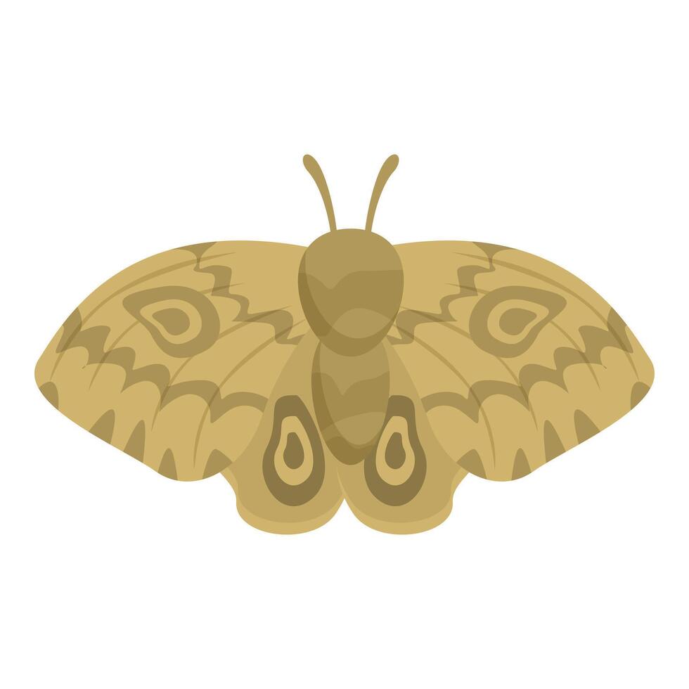 Beautiful brown butterfly spreading its wings vector