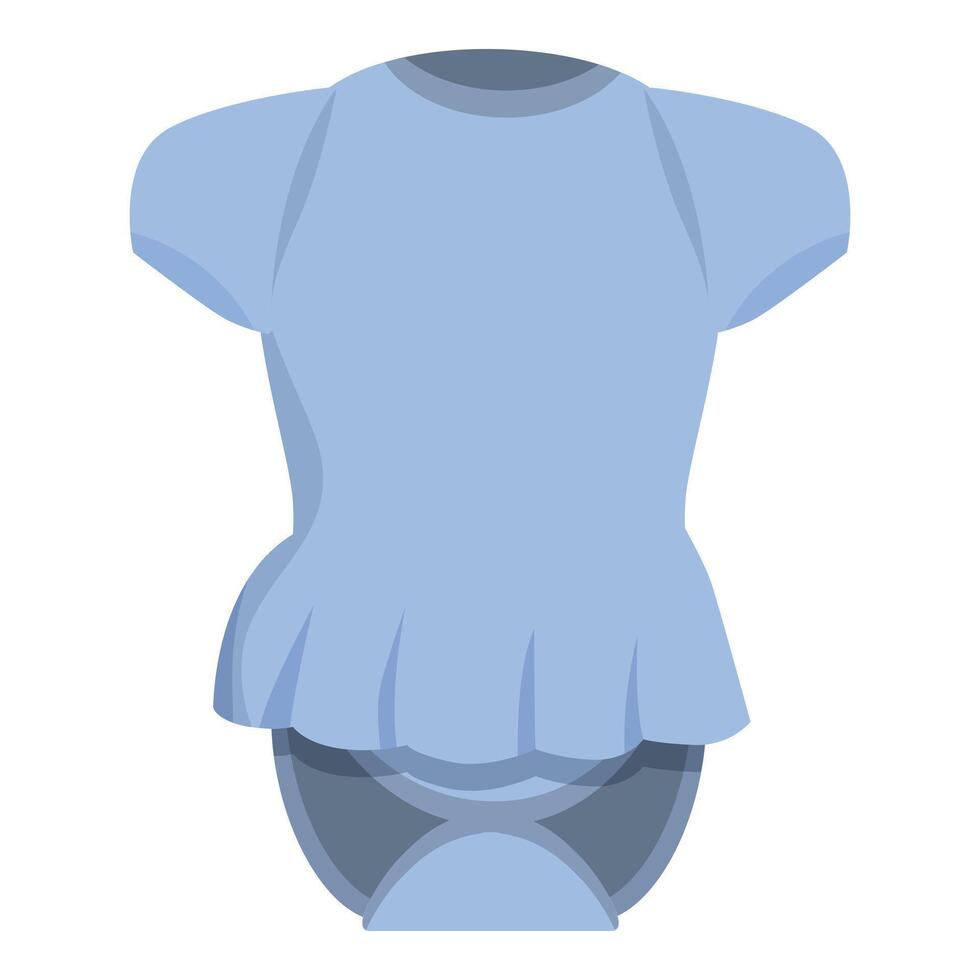 Baby girl clothing with short sleeves and frill hemline vector