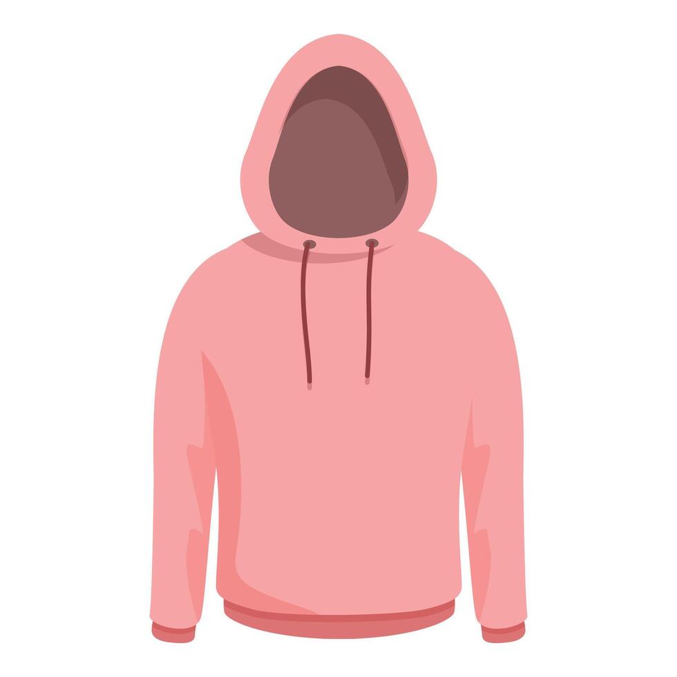 Pink hoodie sweatshirt isolated casual wear fashion vector