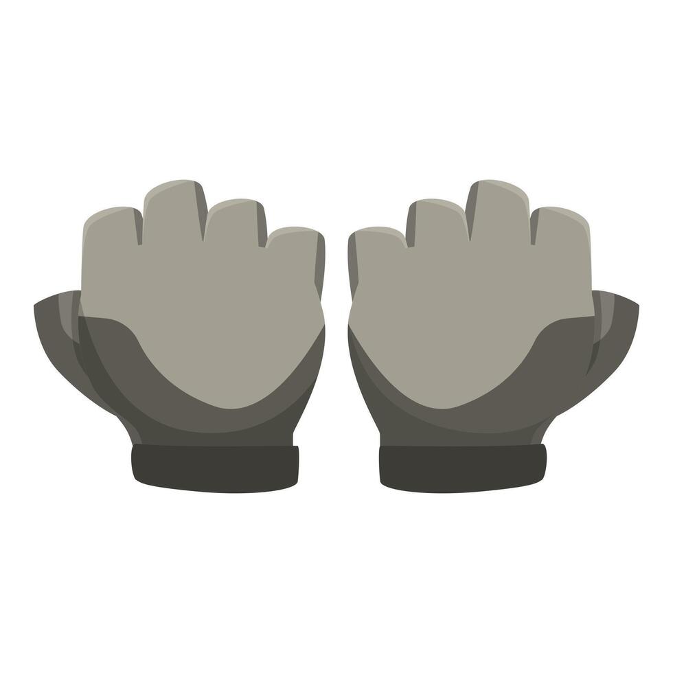 Pair of grey working gloves protecting hands vector