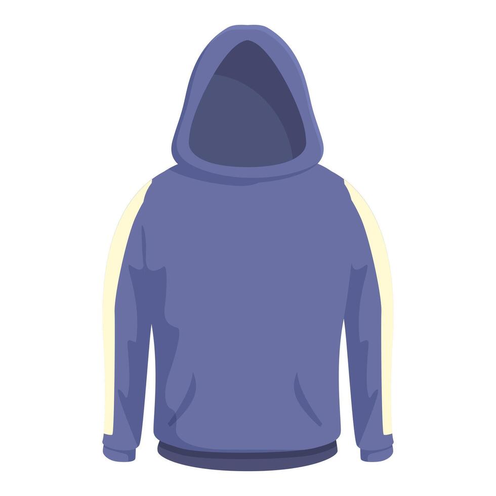 Blue hoodie with hood up isolated on white background vector