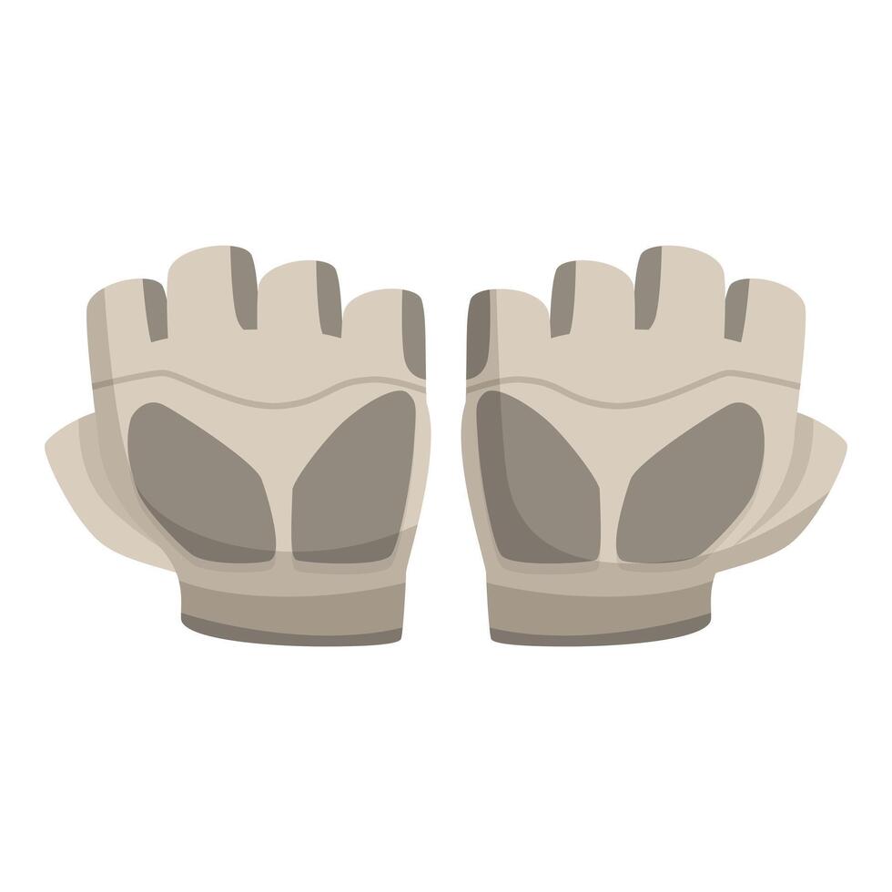 Pair of fingerless gloves for protecting hands while cycling vector