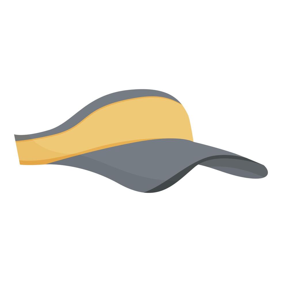 Gray and yellow sun visor protecting from sun vector