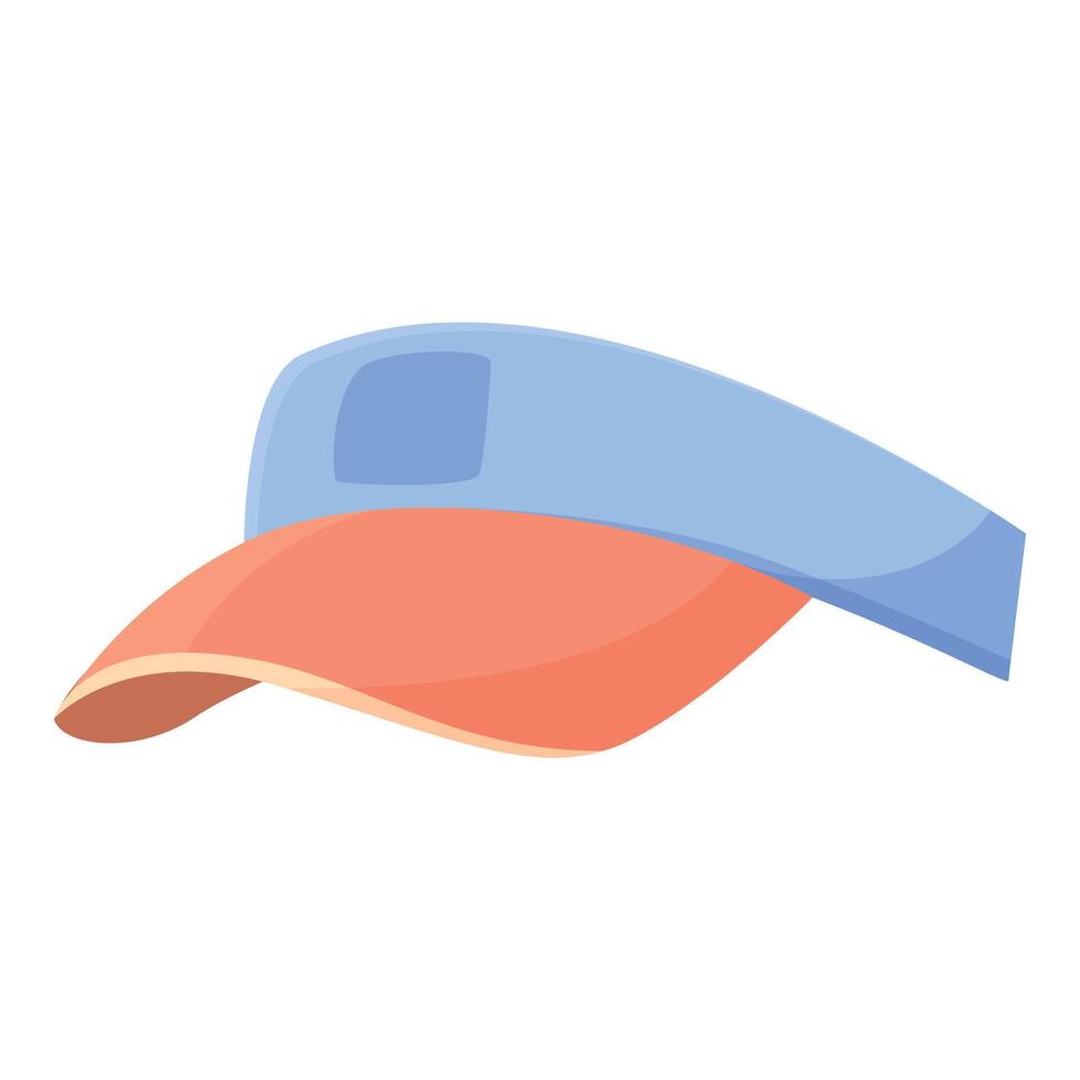 Blue and orange visor cap for delivery man vector
