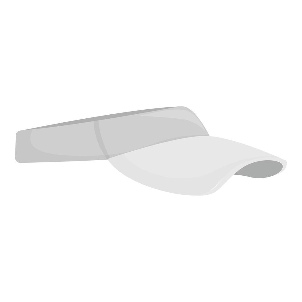 White sun visor cap presenting sporting style vector