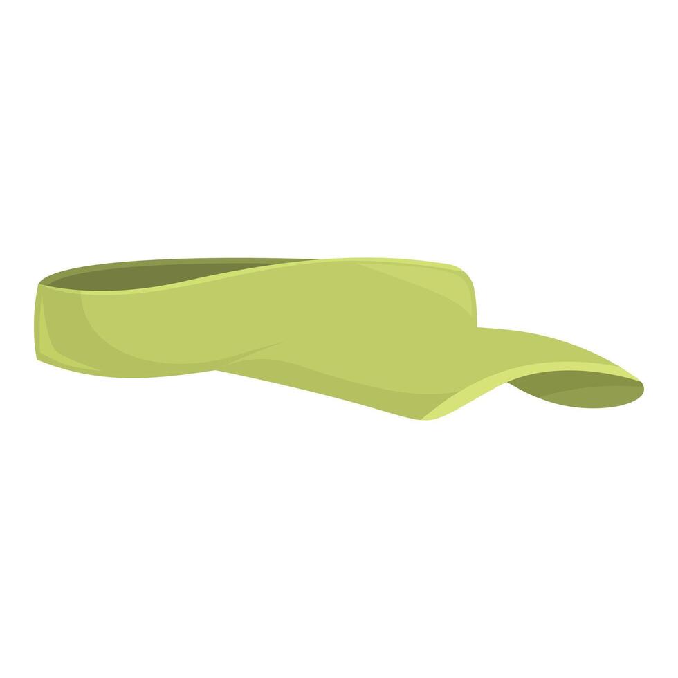 Green sun visor protecting from sunlight on summer day vector