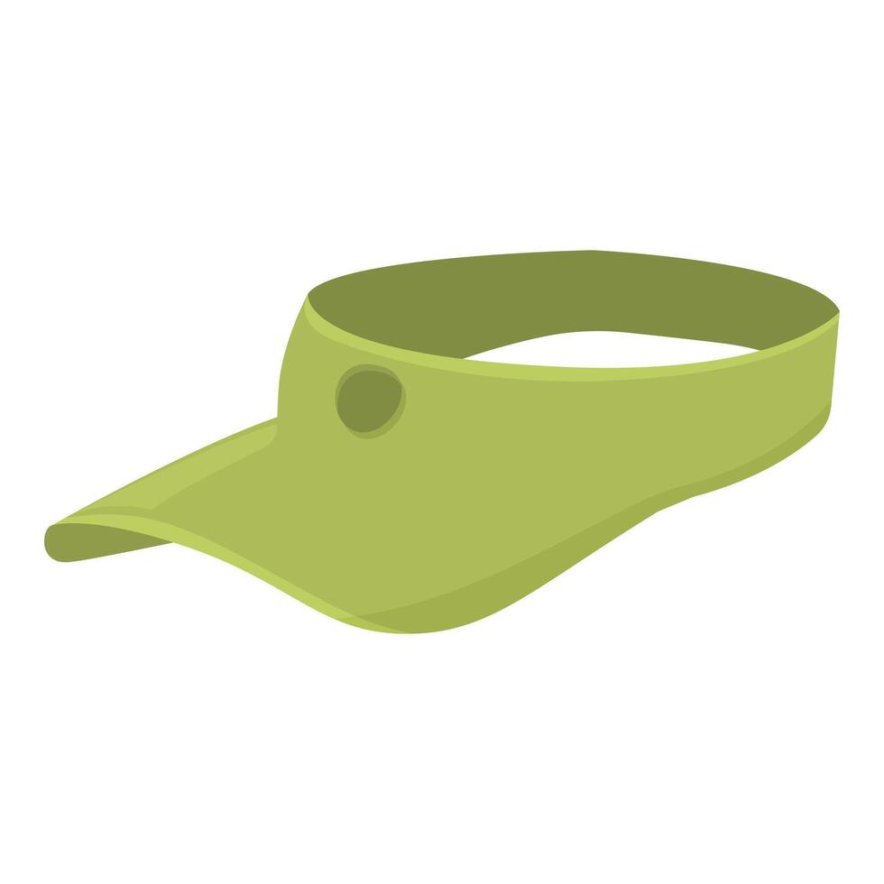 Green sun visor protecting from sunlight during summer activities vector