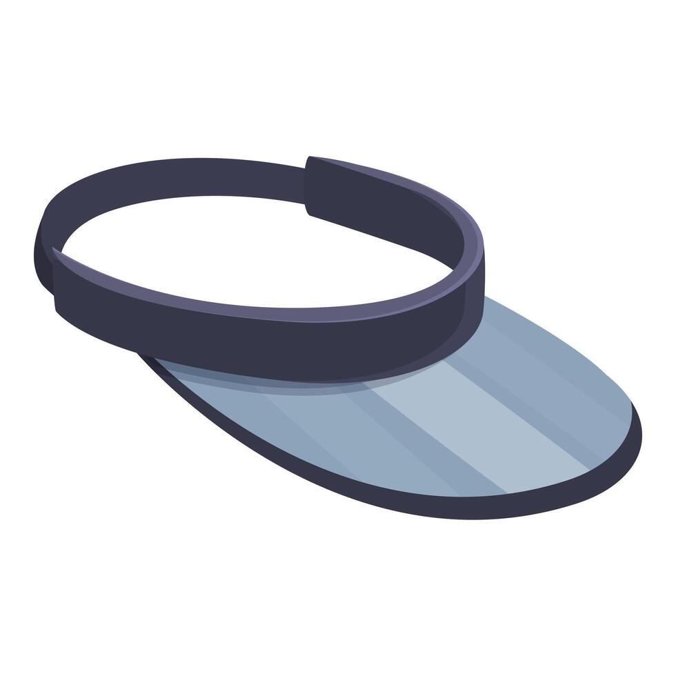Blue sun visor protecting from sunlight vector