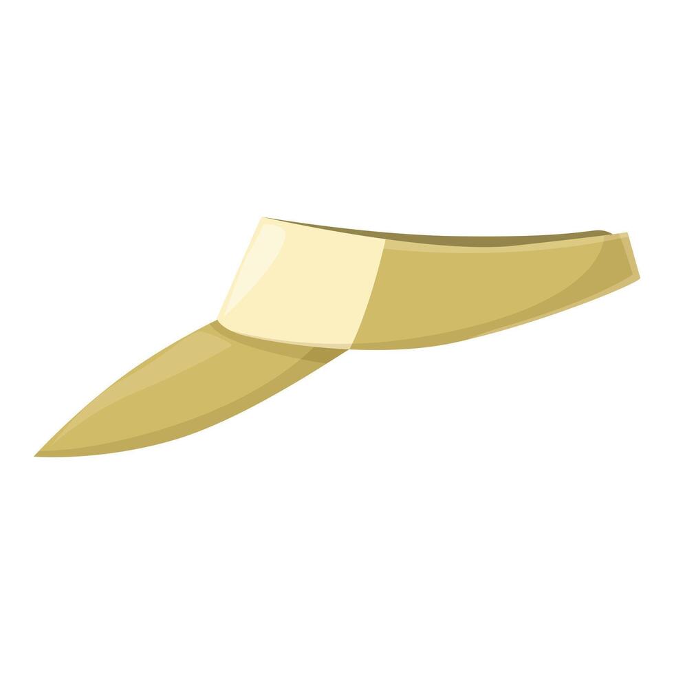 Yellow sun visor protecting from sunlight vector