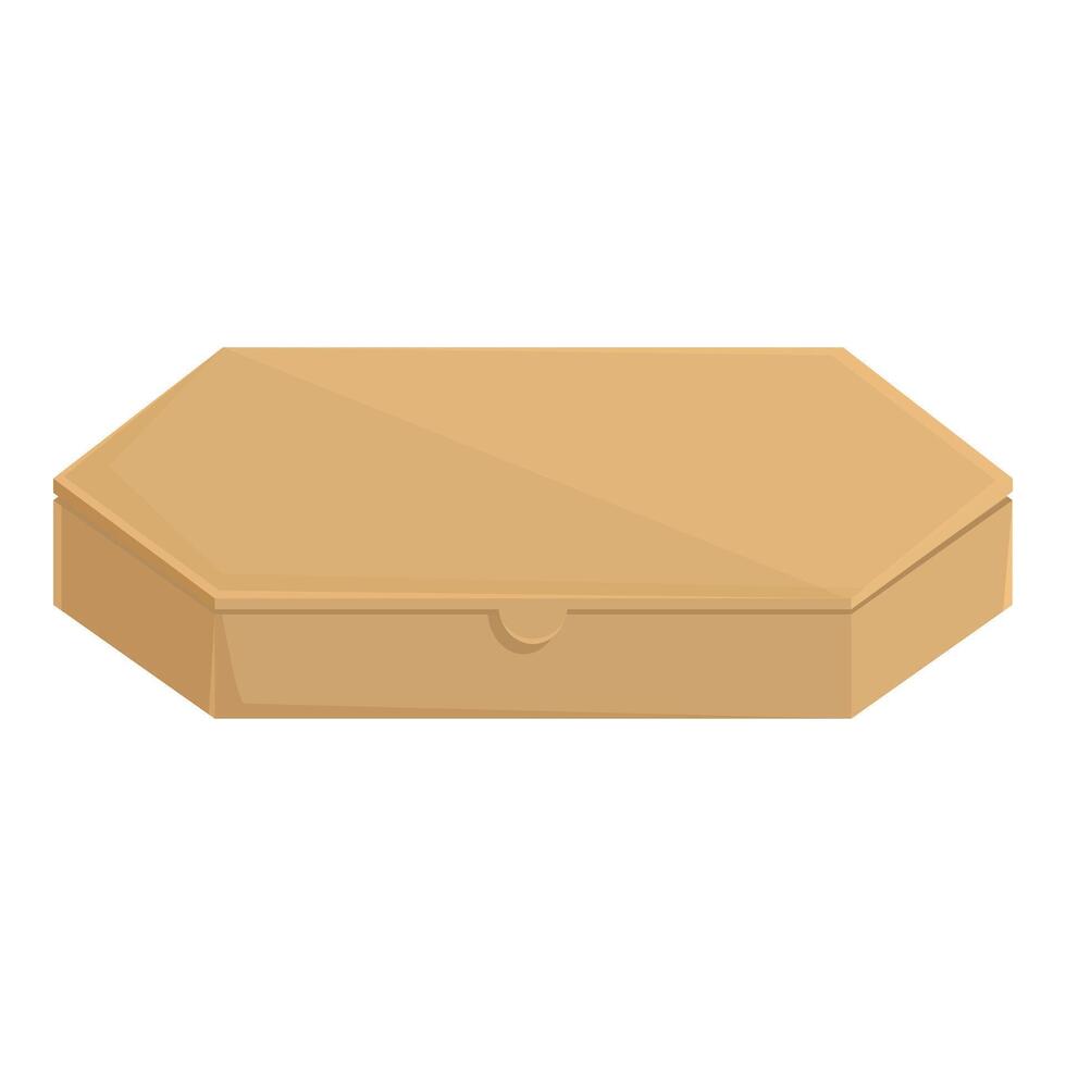 Closed empty cardboard pizza box isolated on white vector