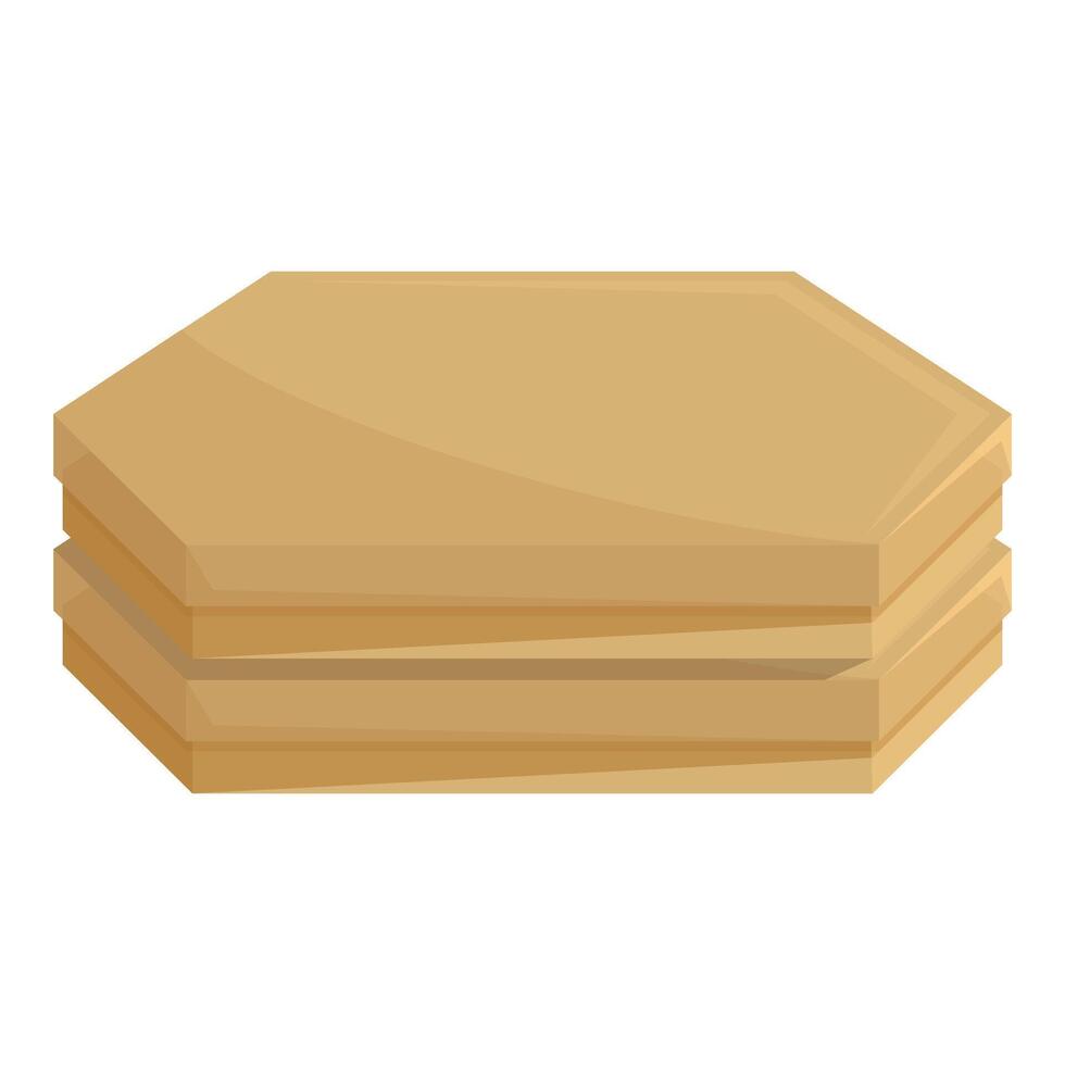 Stack of hexagonal wooden tiles for paving creating a pattern vector