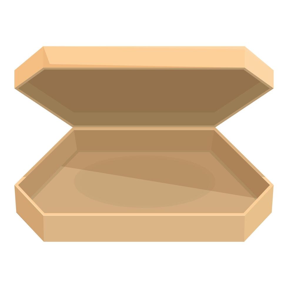 Empty octagonal cardboard box open lid packaging vector