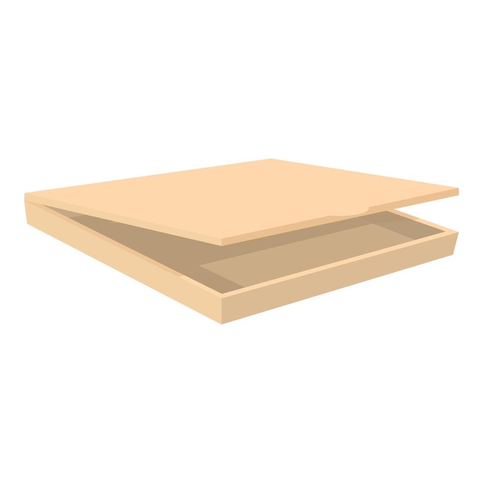 Square cardboard box opening isolated on white background vector