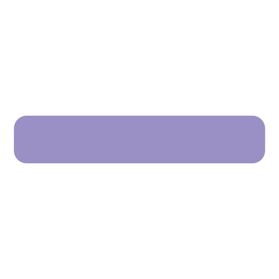Pastel purple rounded rectangle shape on white background vector