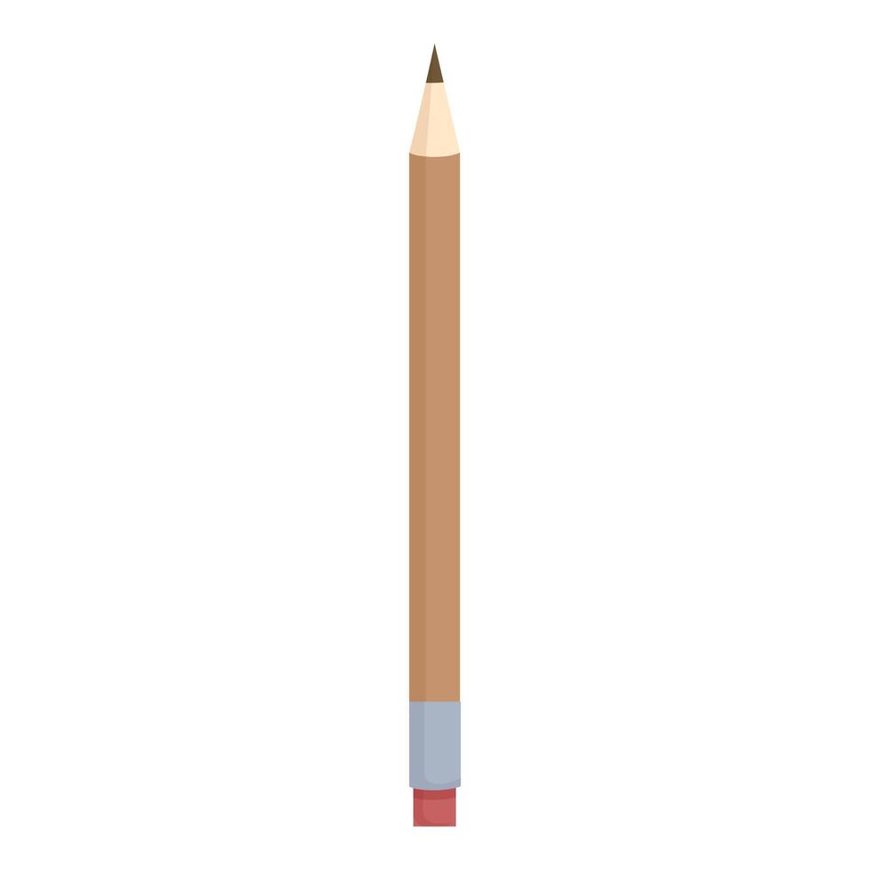 Classic wooden pencil standing upright on white background vector