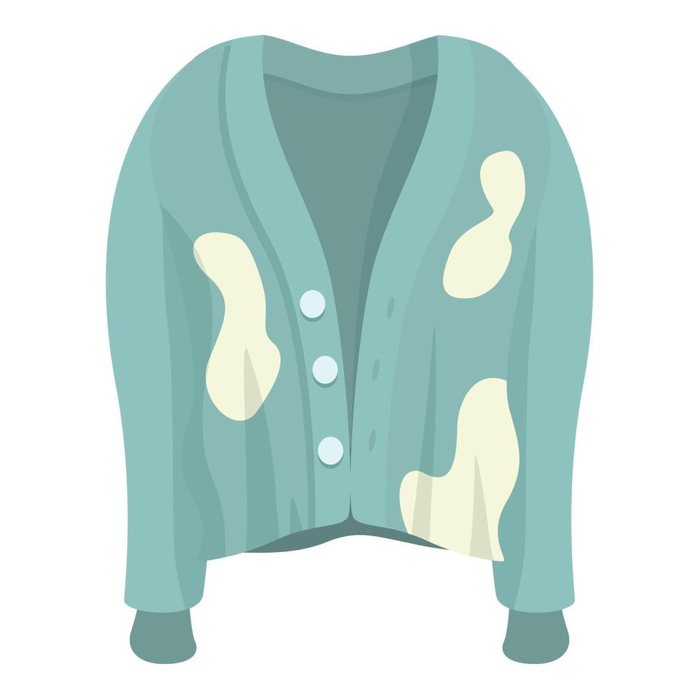 Dirty cardigan showing need for laundry service vector