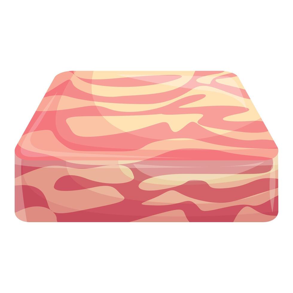 Raw tuna fillet block for sushi or sashimi dish vector