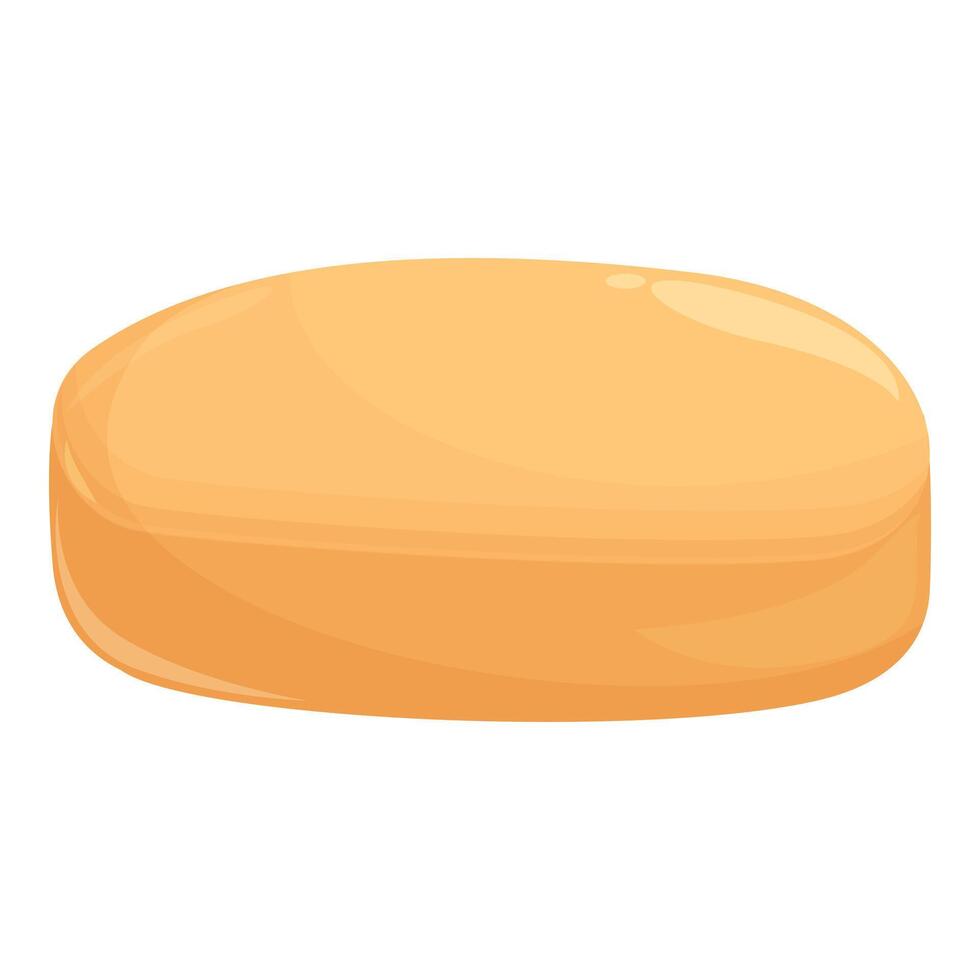 Oval soap bar presenting cleanliness and hygiene concept vector