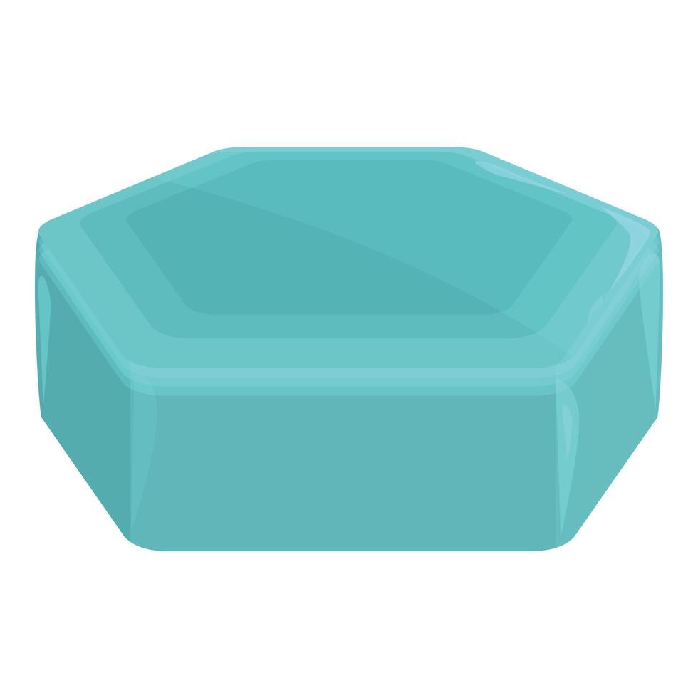 Turquoise hexagon platform displaying minimalist design vector