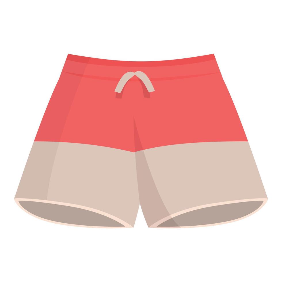 Red and beige shorts isolated on white background vector