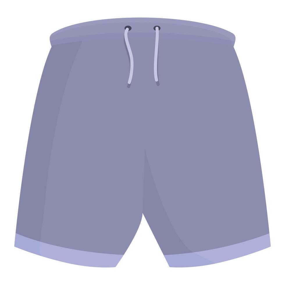 Grey sport shorts with drawstring for training vector