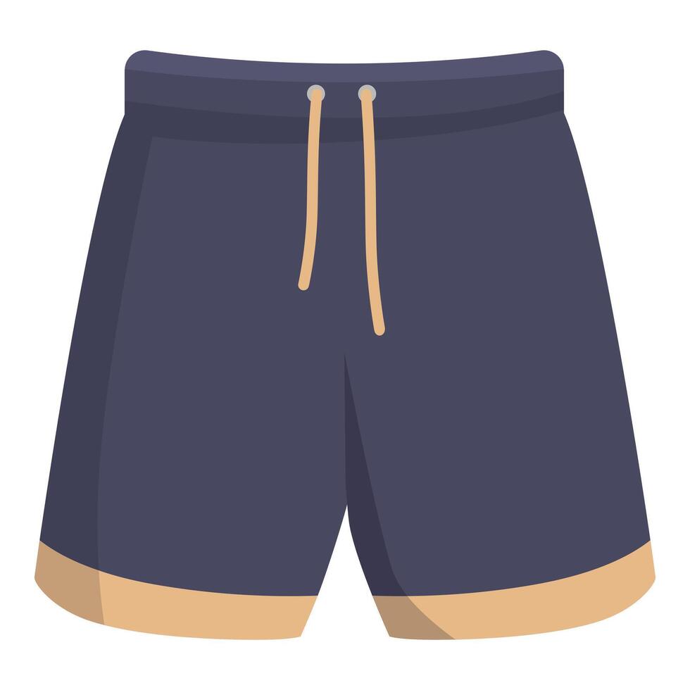 Blue shorts with drawstring showing summer homewear vector