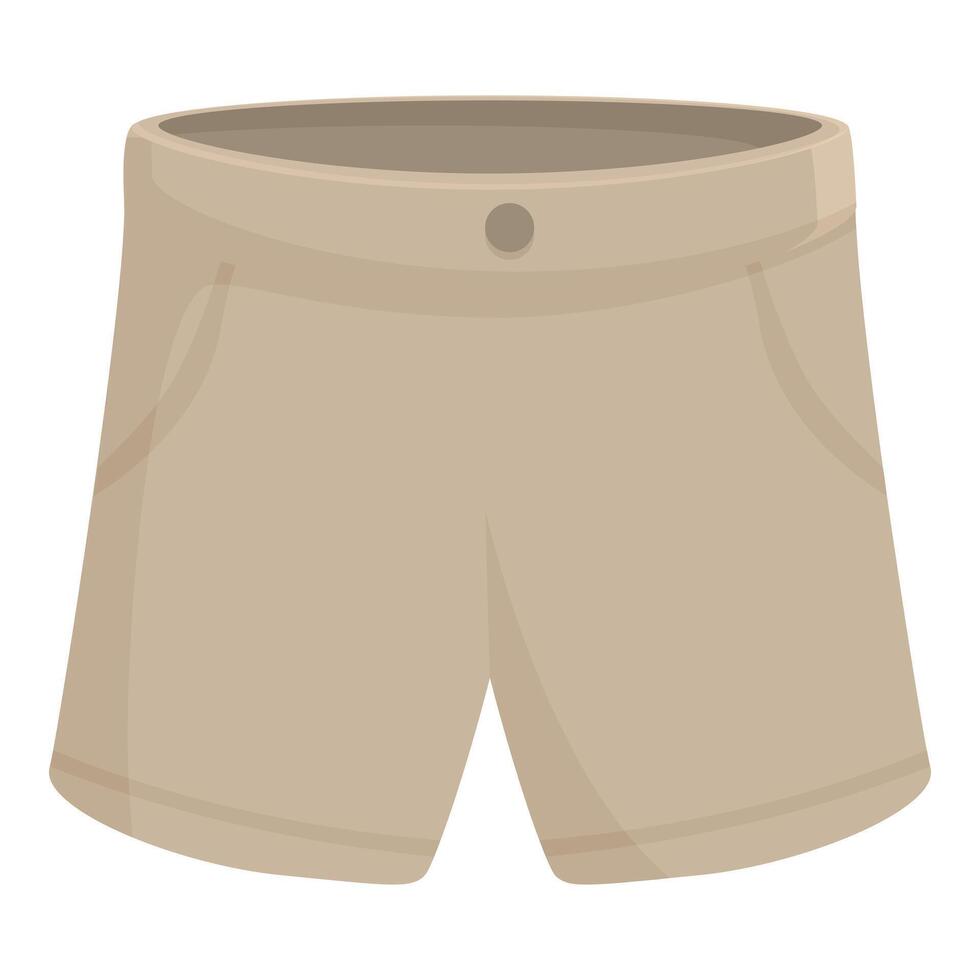 Casual shorts with button fastening lying flat vector