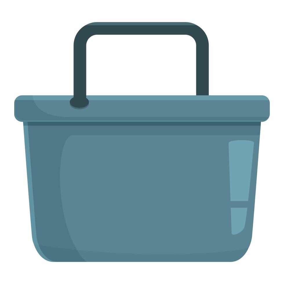 Empty plastic shopping basket with handle for groceries vector