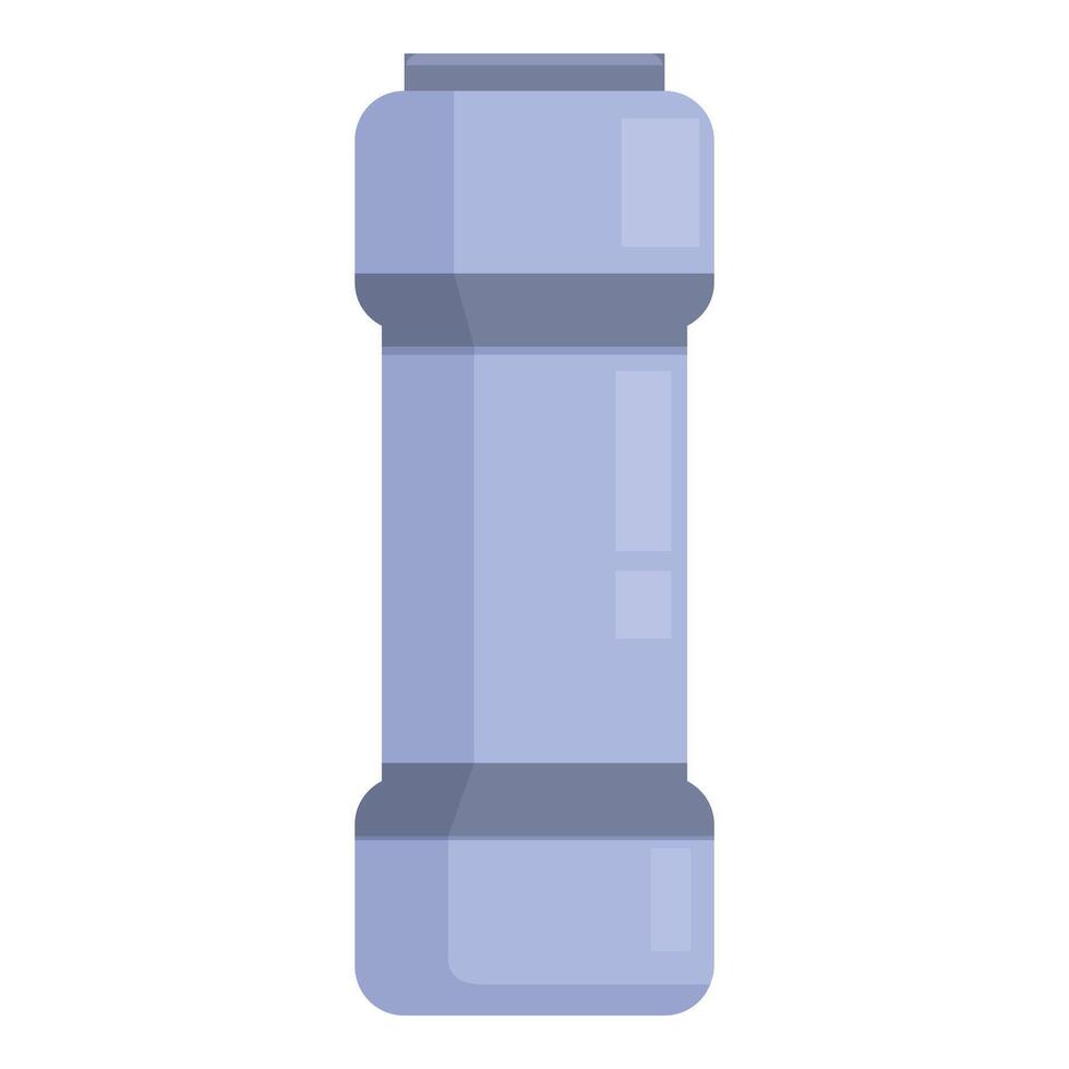 Tall plastic container with lid for sports or protein powder vector