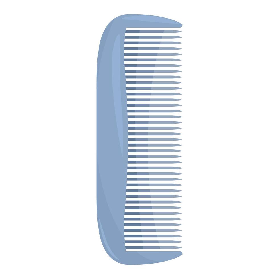 Blue plastic hair comb isolated on white background vector