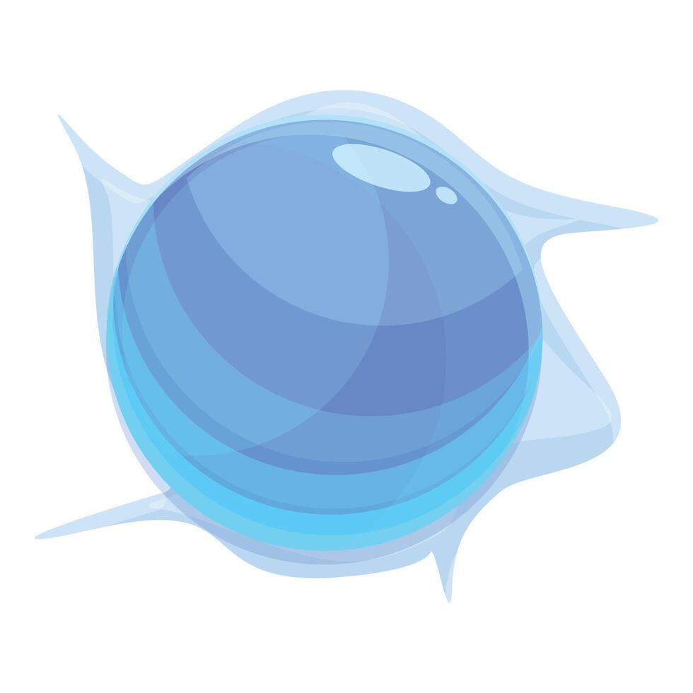 Blue sphere floating surrounded by abstract shapes vector