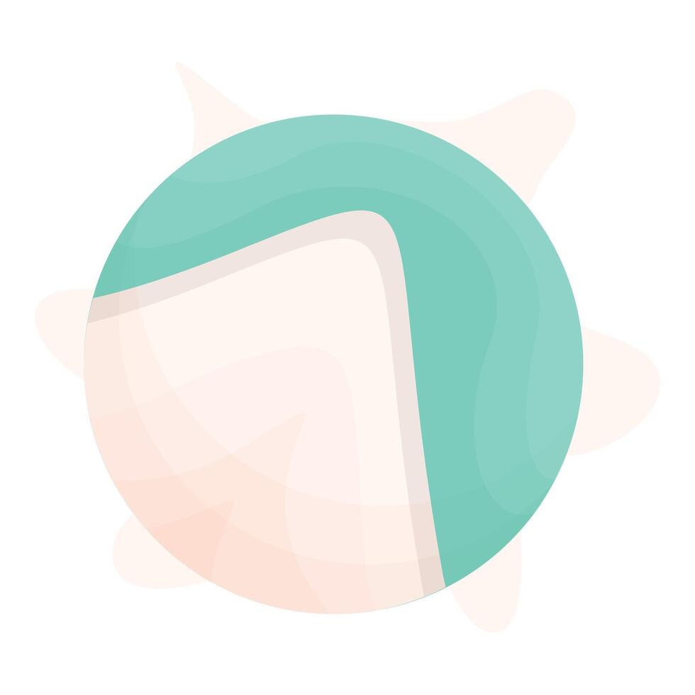 Abstract round shape with green and white gradient design element vector