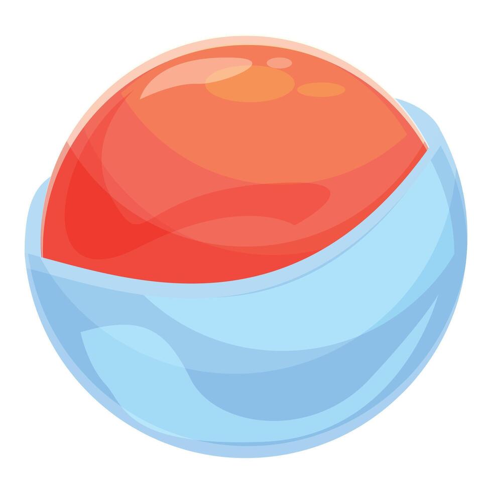Half red planet with blue atmosphere surrounded by space vector