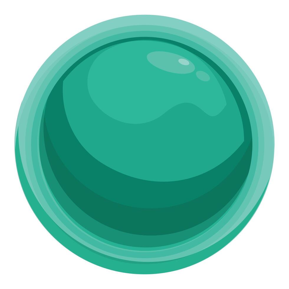 Round button icon with turquoise background for web or app vector