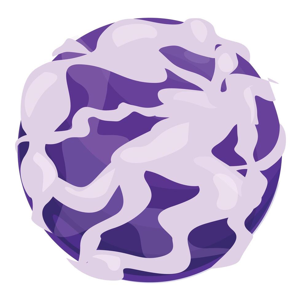 Purple poisonous planet from space fantasy galaxy vector