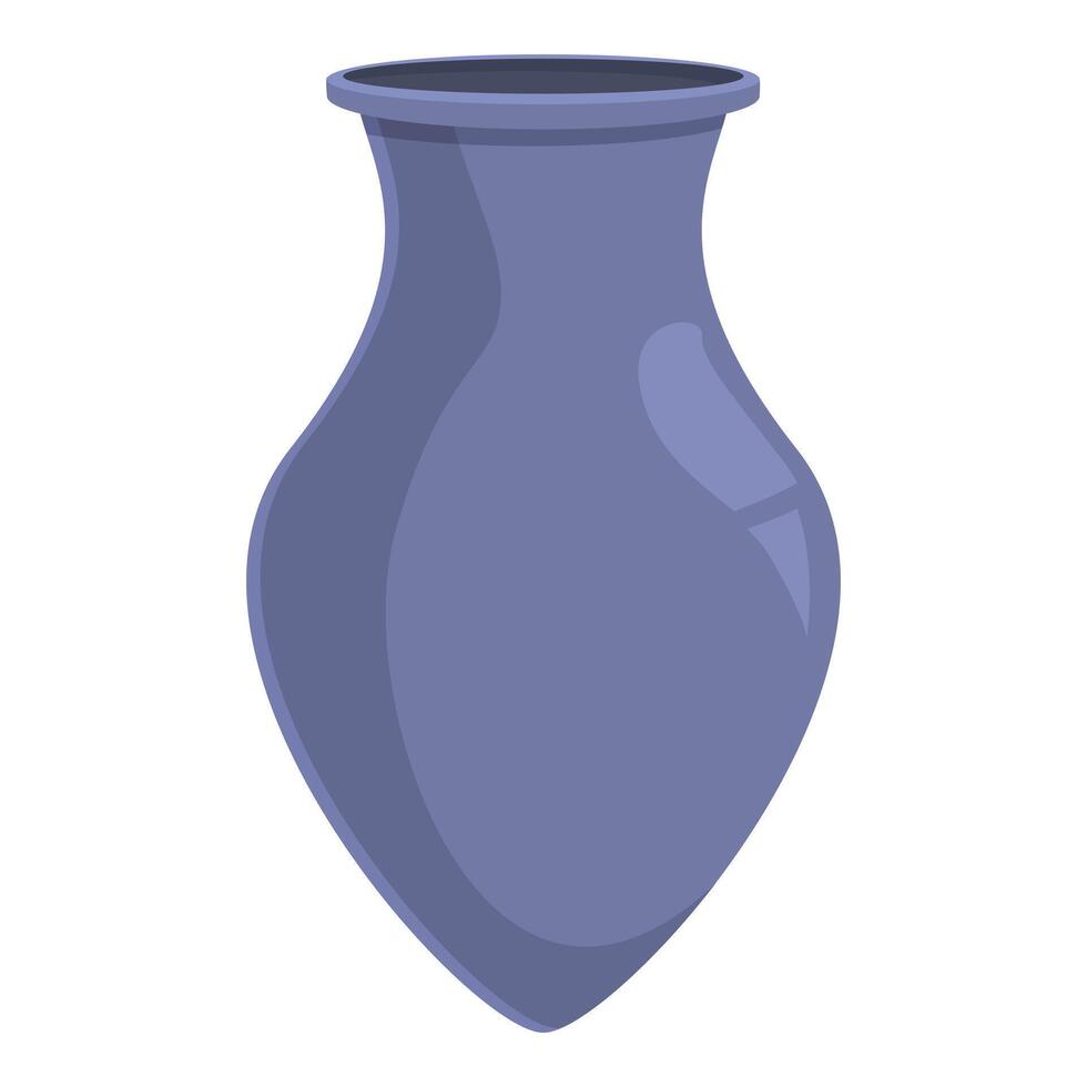 Ancient clay vase standing on white background vector