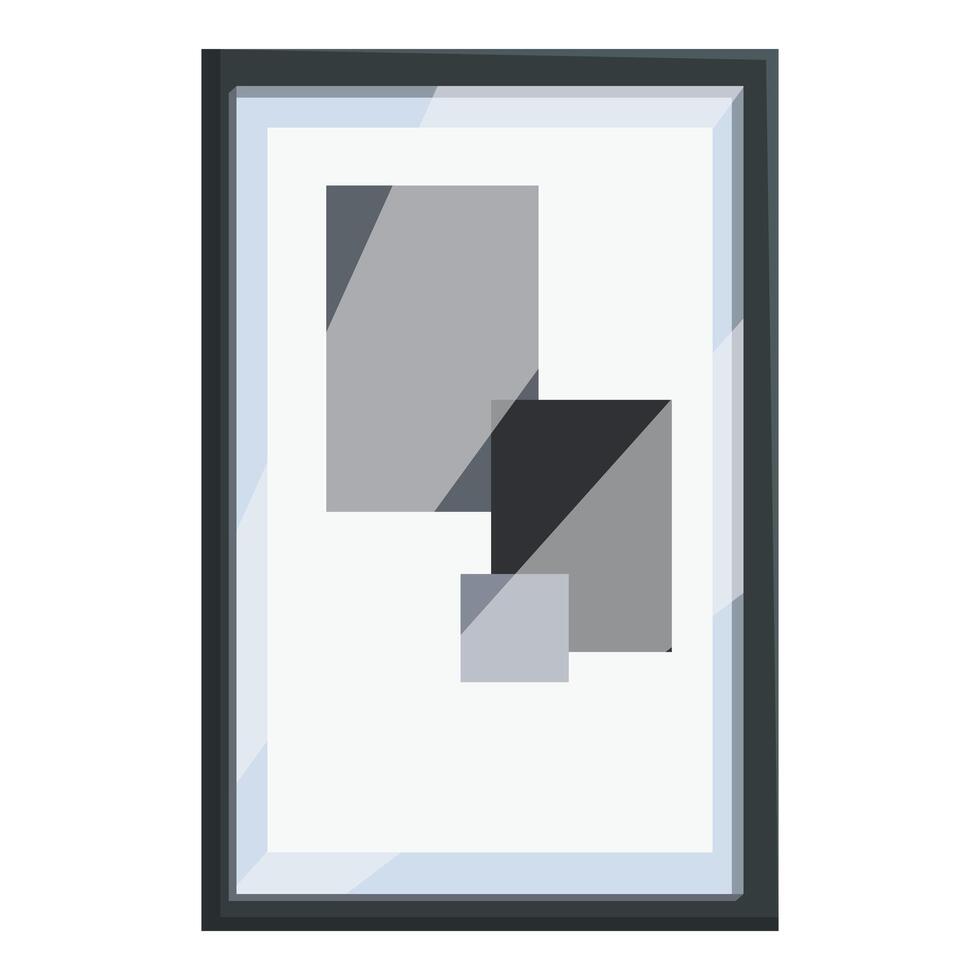 Modern black frame showing abstract geometric shapes illustration vector