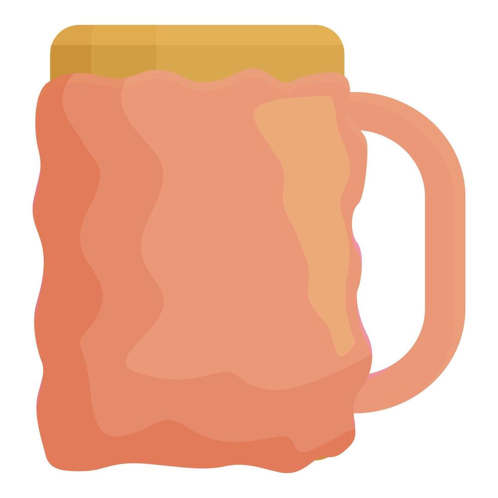 Big beer glass with foam on top is waiting on the bar counter vector
