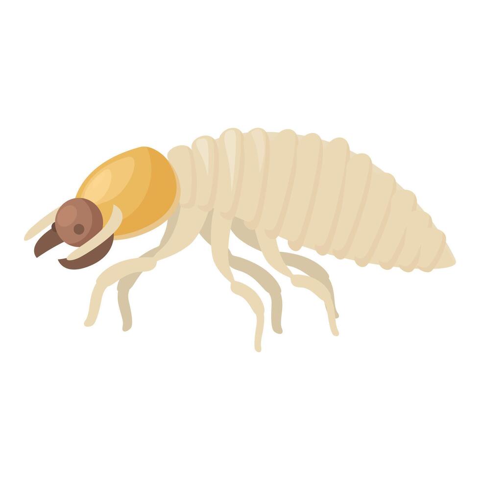 Big termite walking side view cartoon illustration vector
