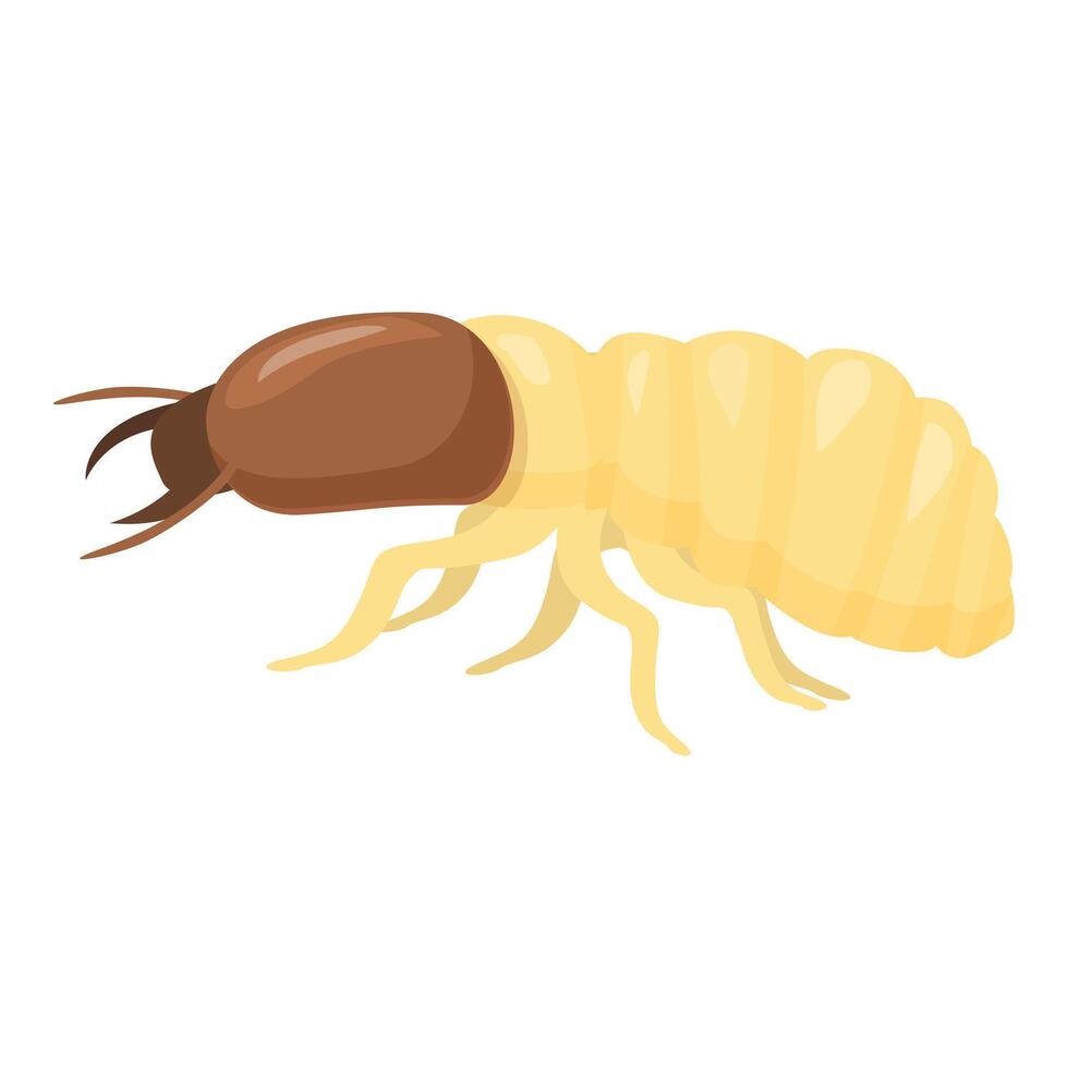 Termite insect walking with big head and tiny legs vector