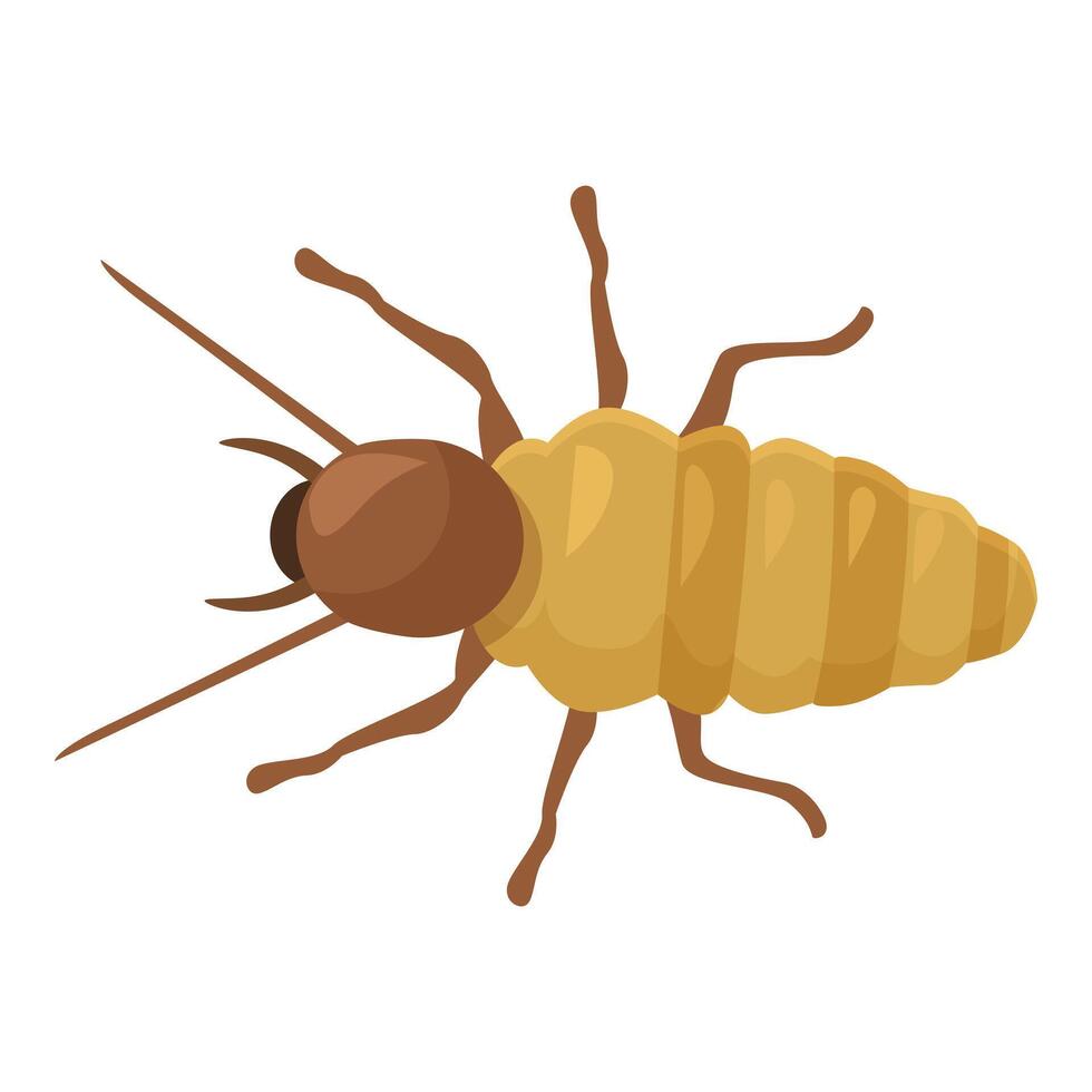 Termite insect pest crawling with long antennae vector
