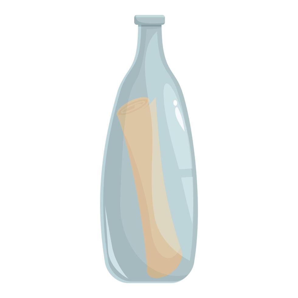 Message in a bottle is keeping a secret inside vector