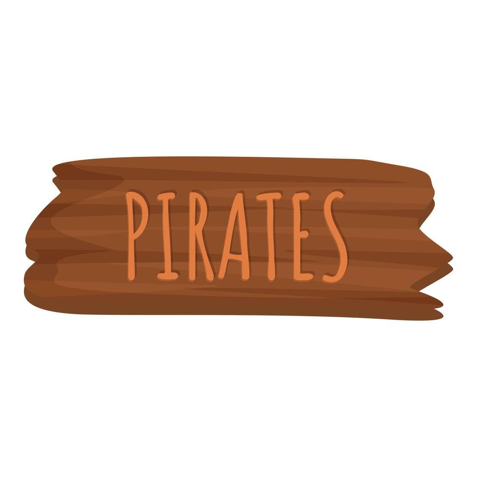 Wooden plank showing direction for pirates vector