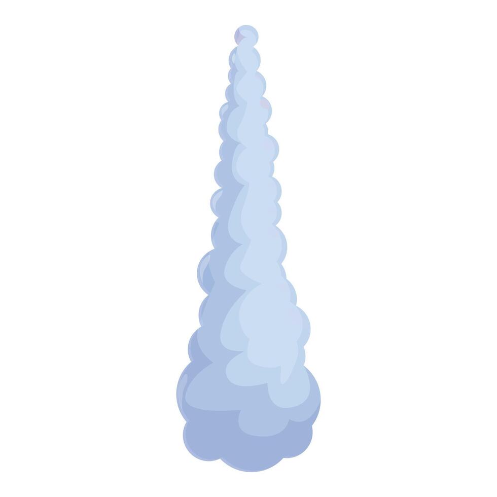 Blue smoke is forming a column shape vector