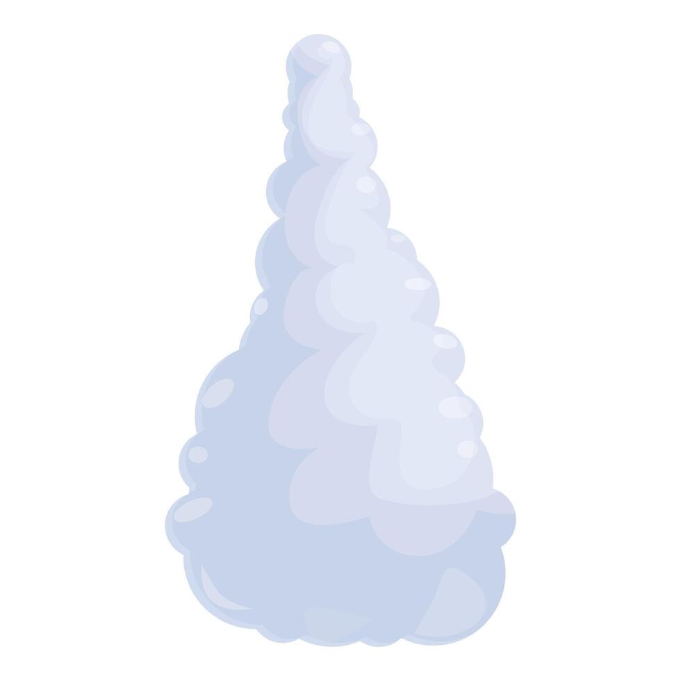 Cartoon smoke cloud forming a whimsical shape vector