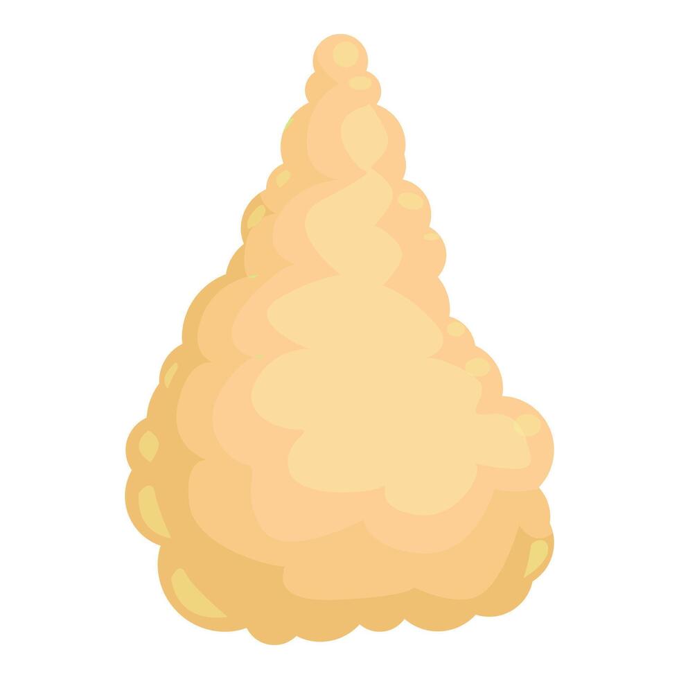 Big pile of sand forming a pyramid for playing on the beach vector