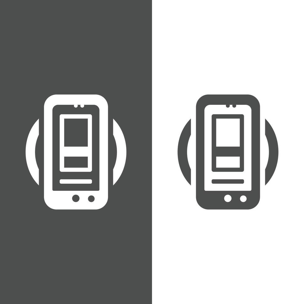 logo H with mobile phone in gray color vector