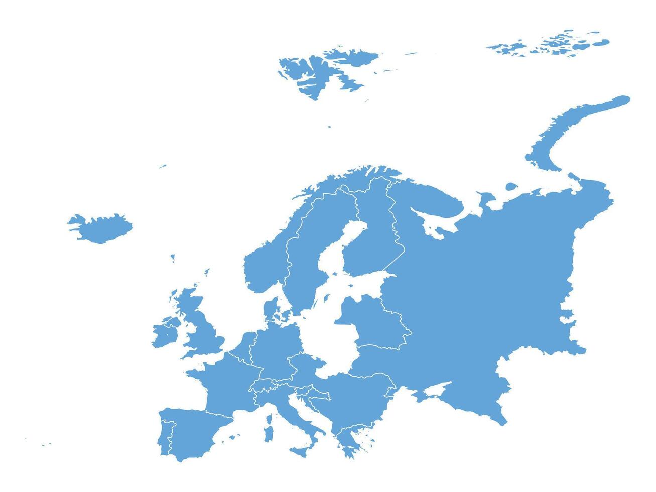 europe map design blue vector