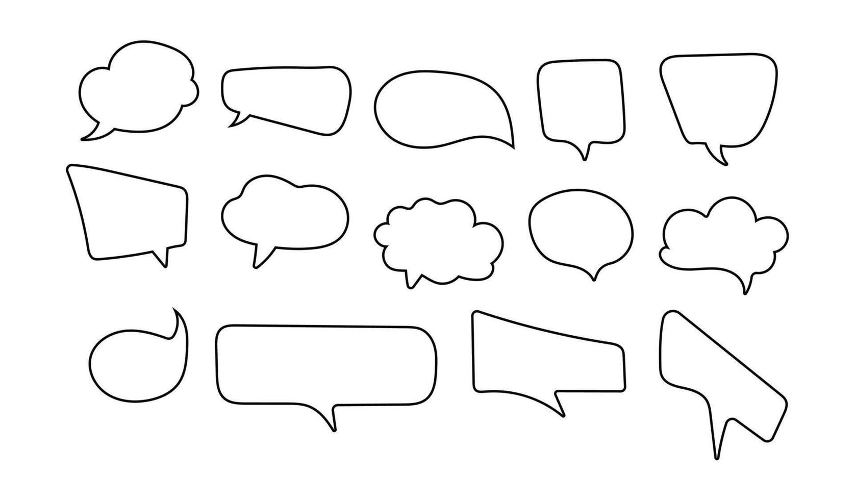 outline text bubble image vector