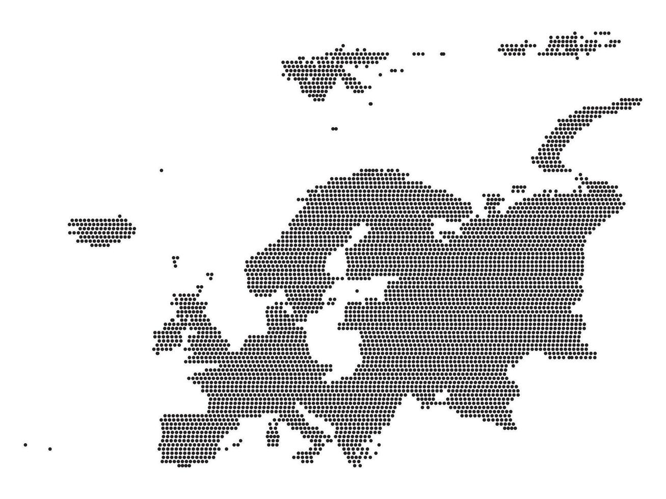europe map dotted vector